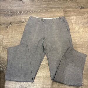 Canali Tessuto Grey Linen Blend Pants SZ 34